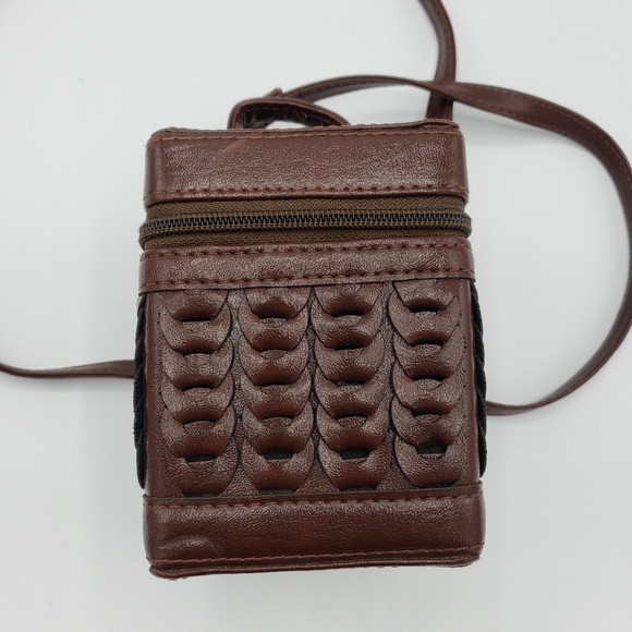 Square Box Crossbody Purse w/Double Zipper Closure - Picture 11 of 11